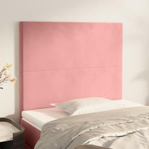 VidaXL Hoofdborden 2 st 80x5x78/88 cm fluweel roze