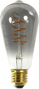 Decostar Lamp edison glas l5,8b5,8h13 cm grijs - 