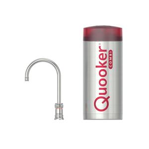 Quooker Classic Nordic Round kokendwaterkraan - draaibare uitloop - Combi reservoir - Warm / kokend water - RVS 22CNRRVS