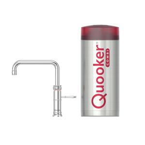 Quooker Classic Fusion Square kokendwaterkraan - draaibare uitloop - Combi+ reservoir - Warm / kokend water - Chroom 22+CFSCHR