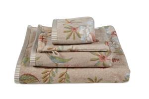 Pip Studio Secret Garden douchelaken Khaki 70x140 cm