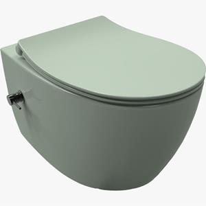 Isvea  Toilet - Badkamer - Hangend - Bidet - Mint - Groen - Inclusief Bevestigingsset