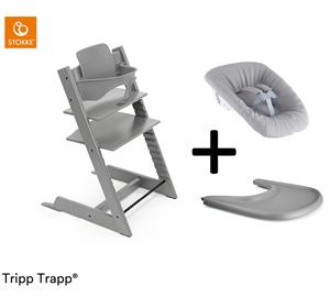 Stokke Tripp Trapp Compleet + Newborn Set™ + Tray - Storm Grey (V2)