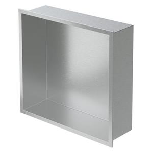 LuxeBath Inbouw Douchewand, 30x30x10 Cm, Roestvrij Staal, Zilver