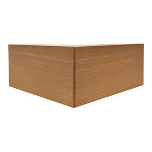 Furniture Legs Europe Meubelpoot hoek 16 bij 16 cm en hoogte 7 cm van massief hout