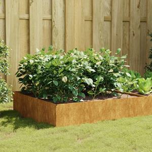 VidaXL Plantenbak verhoogd 100x100x41 cm cortenstaal