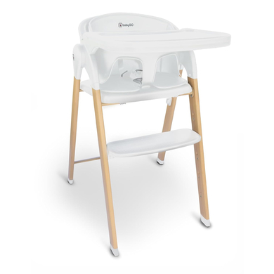 BabyGO white Kinderstoel Levels hout optiek