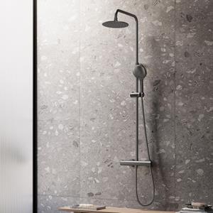 Saniclear Evolution opbouw regendouche met 30cm hoofddouche en 2 standen handdouche verouderd ijzer - gunmetal