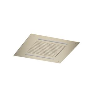 Hotbath Mate Hoofddouche - vierkant - 50x50cm - waterval - LED verlichting - Geborsteld Messing PVD AC146BBP