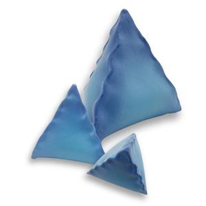 Gedenk Idee Memorialshop Piramide urn in blauw keramiek 10cm