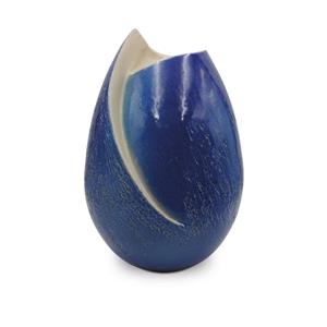 Gedenk Idee Memorialshop Tulp urn in Donkerblauw keramiek (6000ml)