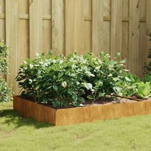 VidaXL Plantenbak verhoogd 100x100x33,5 cm cortenstaal