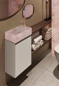 Fontana Pink Onyx toiletmeubel 40cm wit mat