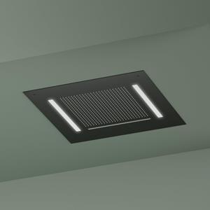 Hotbath Mate Hoofddouche - vierkant - 50x50cm - waterval - LED verlichting - Mat Zwart PVD AC146MBP