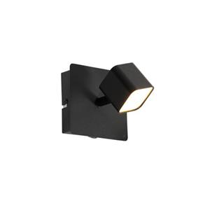 QAZQA Moderne Wandlamp Zwart Incl. Led Met Schakelaar - Nola