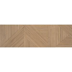 Valence Tegelsample:  Tangram decor wandtegel 32x100cm bruin