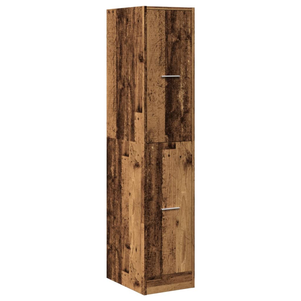 vidaXL Apothekerskast 30x41x144,5 cm bewerkt hout oud houtkleurig