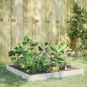 VidaXL Plantenbak verhoogd 100x100x18,5 cm staal wit