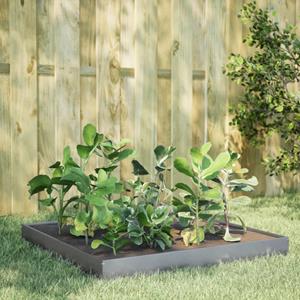 VidaXL Plantenbak verhoogd 100x100x18,5 cm gegalvaniseerd staal