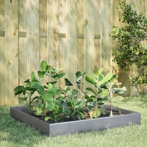 VidaXL Plantenbak verhoogd 100x100x26 cm gegalvaniseerd staal