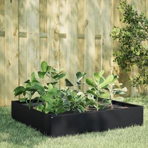 VidaXL Plantenbak verhoogd 100x100x33,5 cm staal zwart