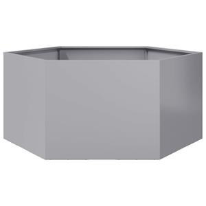 VidaXL Plantenbak zeshoek 104x90x45 cm gegalvaniseerd staal