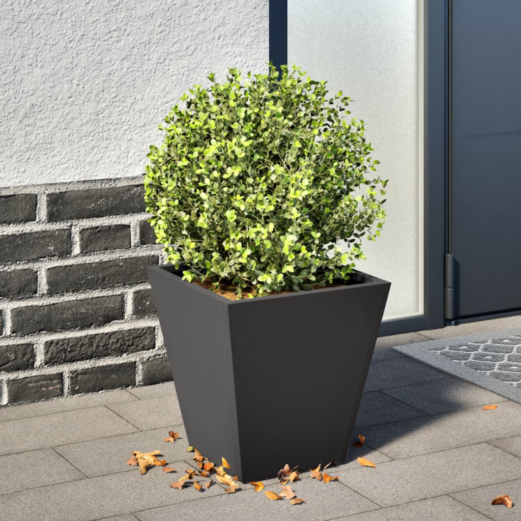 VidaXL Plantenbak 30x30x30 cm staal zwart