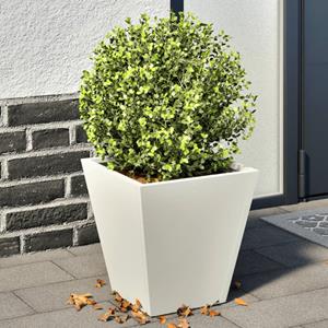 VidaXL Plantenbakken 2 st 30x30x30 cm staal wit