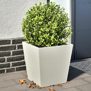 VidaXL Plantenbakken 2 st 40x40x40 cm staal wit