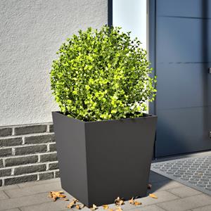 VidaXL Plantenbak 50x50x50 cm staal zwart