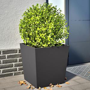 VidaXL Plantenbakken 2 st 50x50x50 cm staal zwart