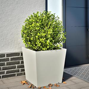 VidaXL Plantenbak 50x50x50 cm staal wit