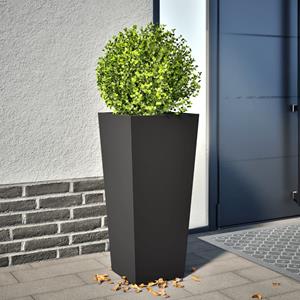 VidaXL Plantenbak 35x35x75 cm staal zwart