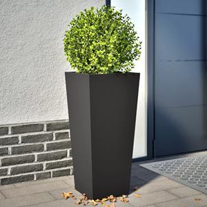 VidaXL Plantenbakken 2 st 35x35x75 cm staal zwart