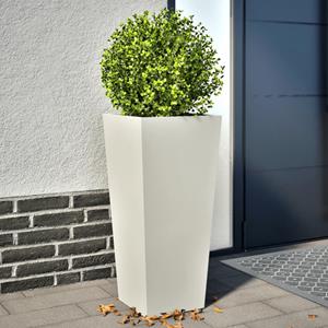 VidaXL Plantenbakken 2 st 35x35x75 cm staal wit