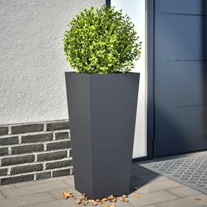 VidaXL Plantenbakken 2 st 35x35x75 cm staal antracietkleurig