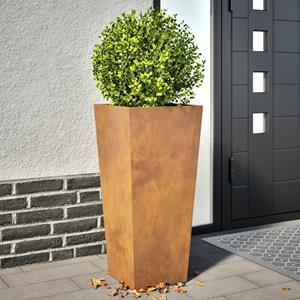 VidaXL Plantenbakken 2 st 35x35x75 cm cortenstaal