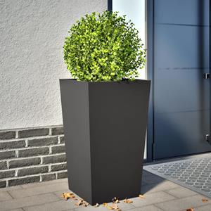 VidaXL Plantenbak 45x45x75 cm staal zwart