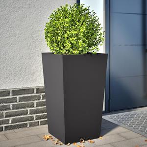 VidaXL Plantenbakken 2 st 45x45x75 cm staal zwart