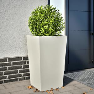 VidaXL Plantenbak 45x45x75 cm staal wit