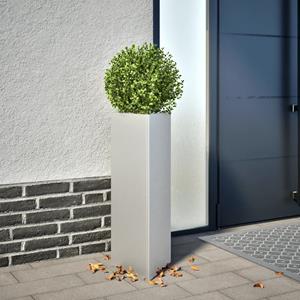 VidaXL Plantenbak driehoek 30x26x75 cm gegalvaniseerd staal