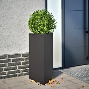 VidaXL Plantenbak driehoek 40x34,5x70 cm staal zwart