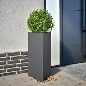 VidaXL Plantenbakken 2 st driehoek 40x34,5x70 cm staal antracietkleur