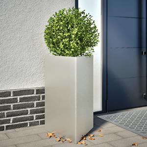 VidaXL Plantenbak driehoek 50x43x75 cm roestvrij staal