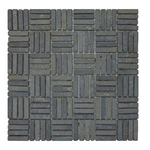 Stabigo Mozaiek Parquet 1x4.8 30x30 cm Marmer Light Grey Blokverband 