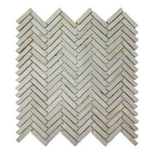 Stabigo Mozaiek Parquet 1x4.8 30x30 cm Marmer Cream Visgraat 