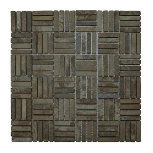 Stabigo Mozaiek Parquet 1x4.8 30x30 cm Marmer Moccacino Blokverband 