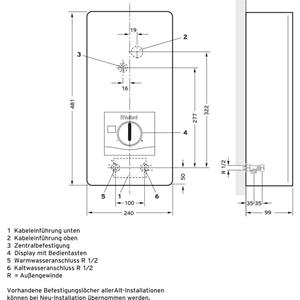 Vaillant VED E 18/8 Durchlauferhitzer EEK:A - Vaillant VED E 18/8 Durchlauferhitzer EEK:A