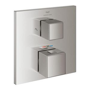 Grohe Grohtherm cube afdekset thermostaat m/omstel supersteel 24428DC0