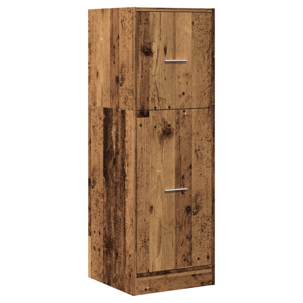 vidaXL Apothekerskast 40x41x118 cm bewerkt hout oud houtkleurig